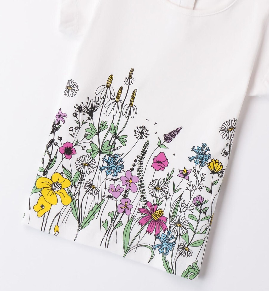 Bambina iDO | T-Shirt Bambina Con Fiori