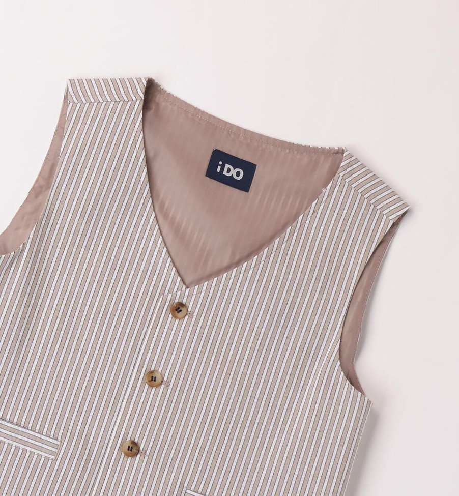 Bambino iDO | Gilet A Righe Per Ragazzo