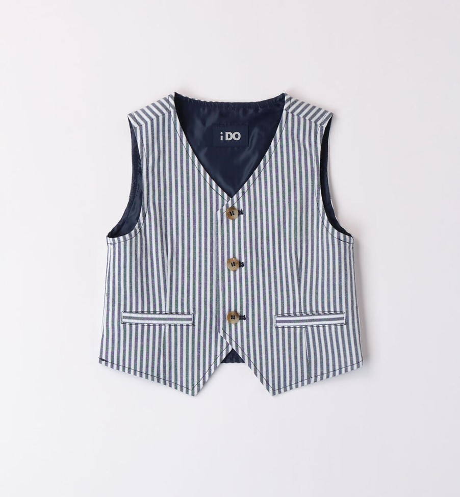 Bambino iDO | Gilet Rigato Per Bambino