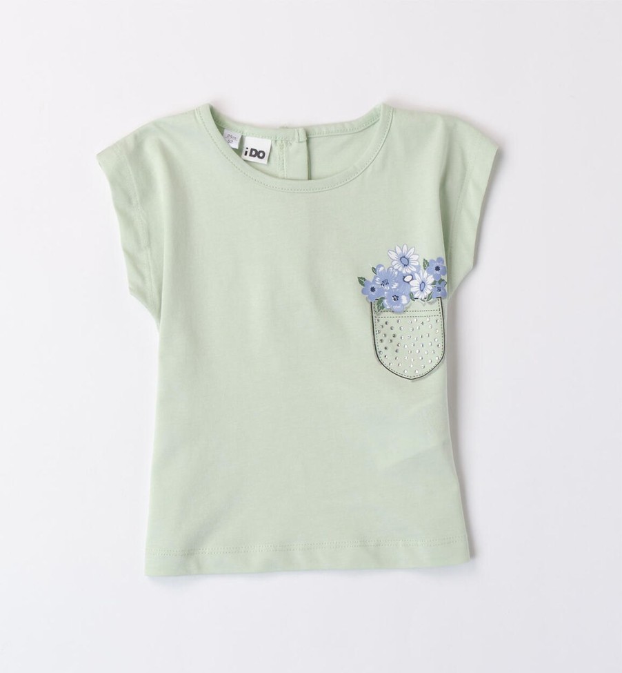 Bambina iDO | T-Shirt Verde Per Bambina