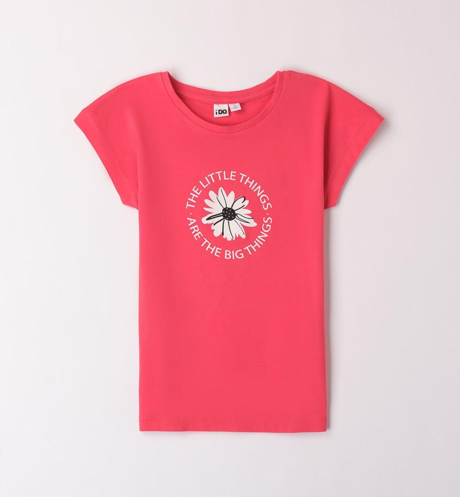 Bambina iDO | T-Shirt Con Fiore Per Ragazza