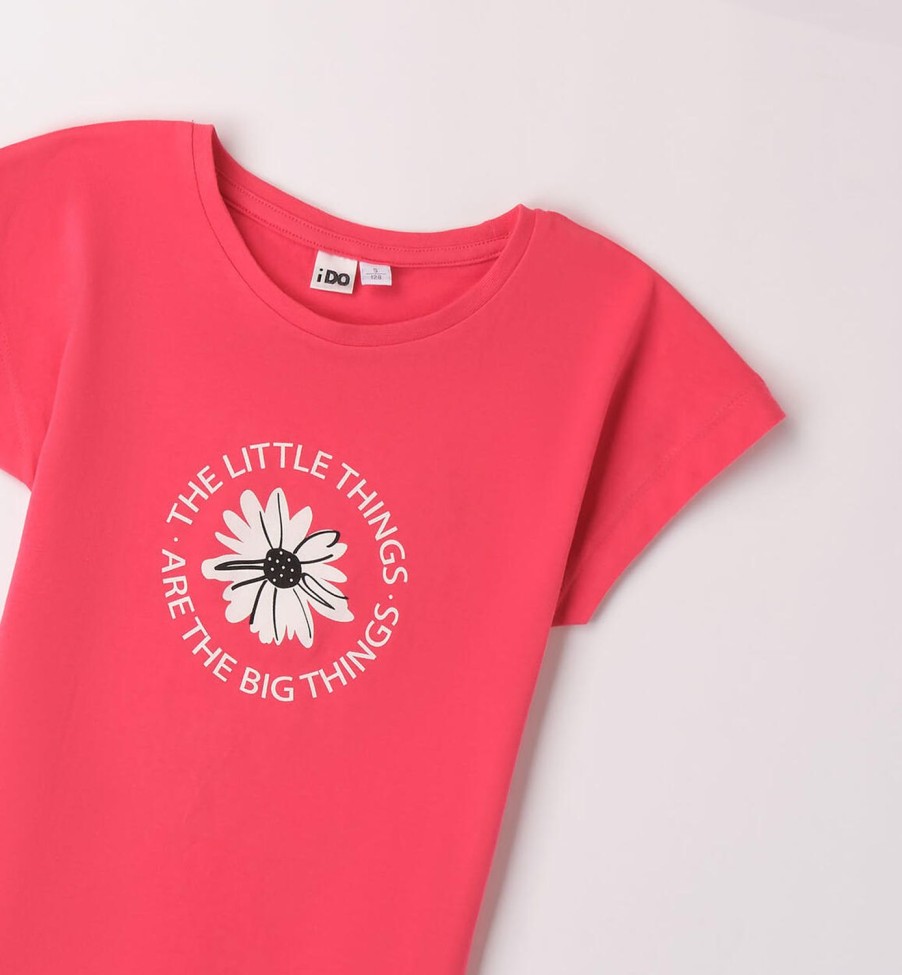 Bambina iDO | T-Shirt Con Fiore Per Ragazza